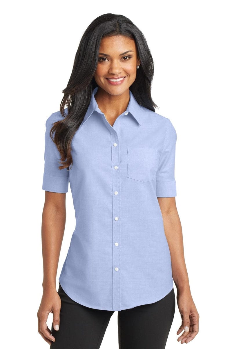 Port Authority Woven Shirts Port Authority ®  Ladies Short Sleeve SuperPro ™  Oxford Shirt. L659