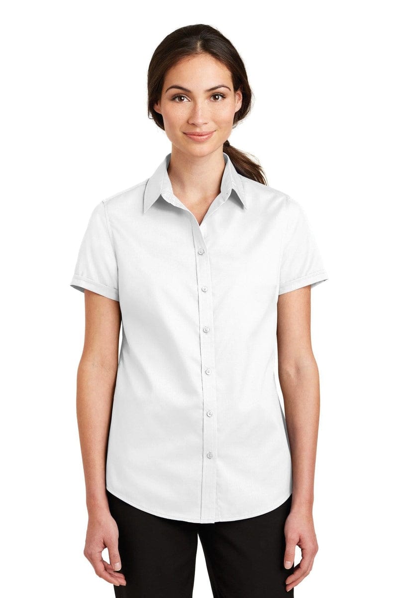 Port Authority Woven Shirts Port Authority ®  Ladies Short Sleeve SuperPro ™  Twill Shirt. L664, Basic Colors