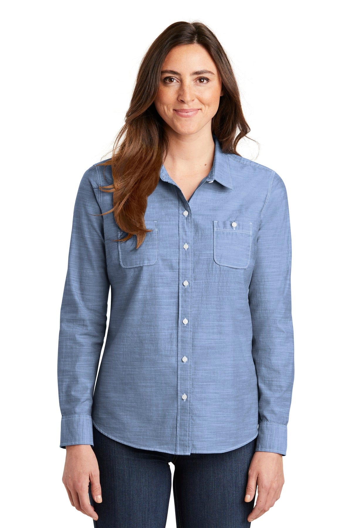 Port Authority ® Ladies Slub Chambray Shirt. LW380 | Bulkthreads -  Bulkthreads.com