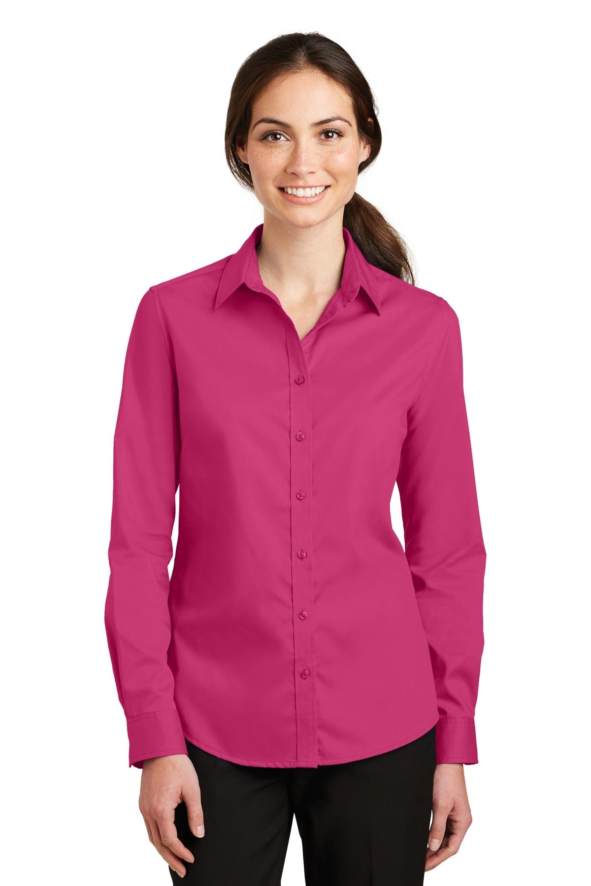 Port Authority Woven Shirts Port Authority ®  Ladies SuperPro ™  Twill Shirt. L663