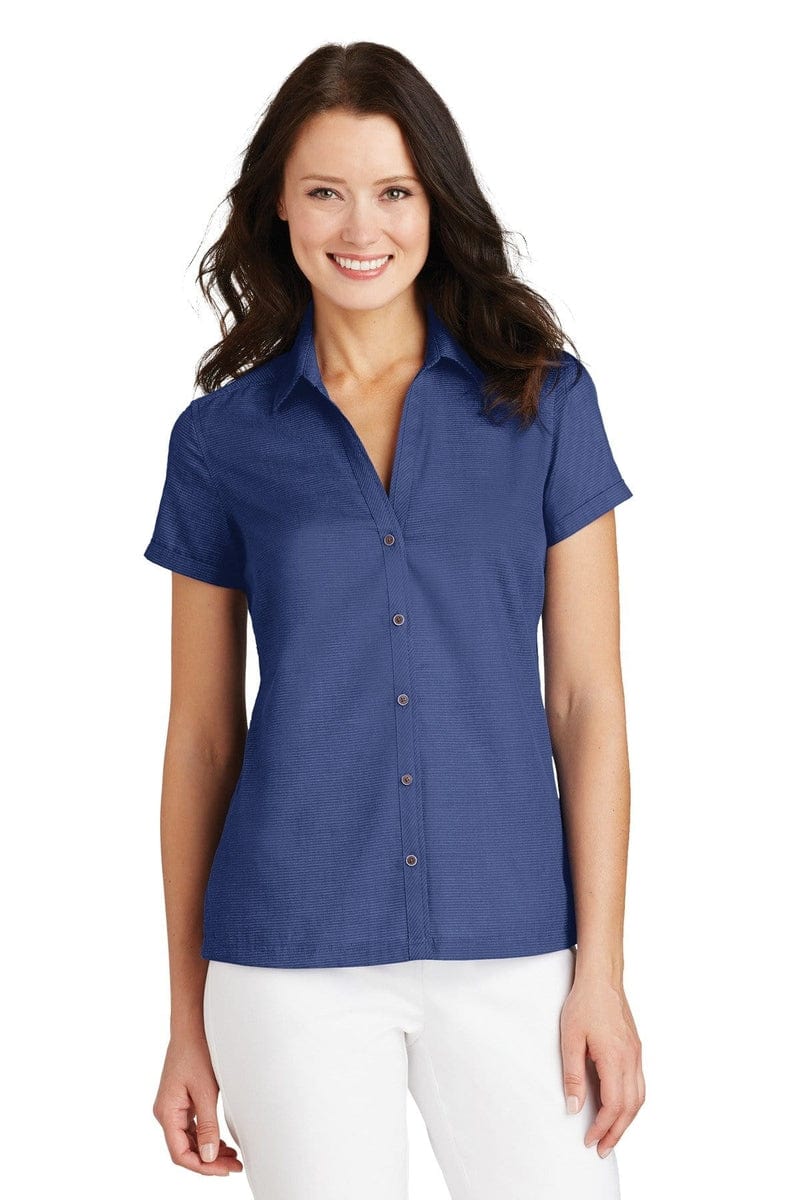 Port Authority Woven Shirts Port Authority ®  Ladies Textured Camp Shirt. L662