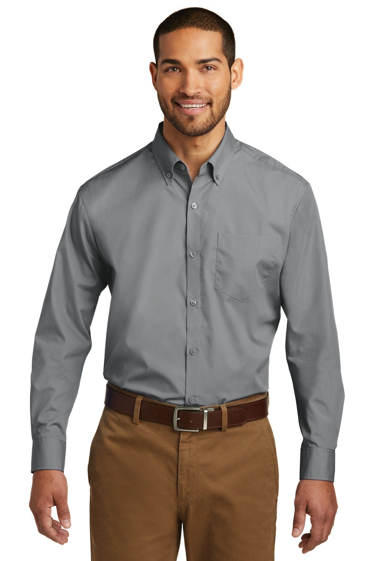 Port Authority Woven Shirts Port Authority ®  Long Sleeve Carefree Poplin Shirt. W100