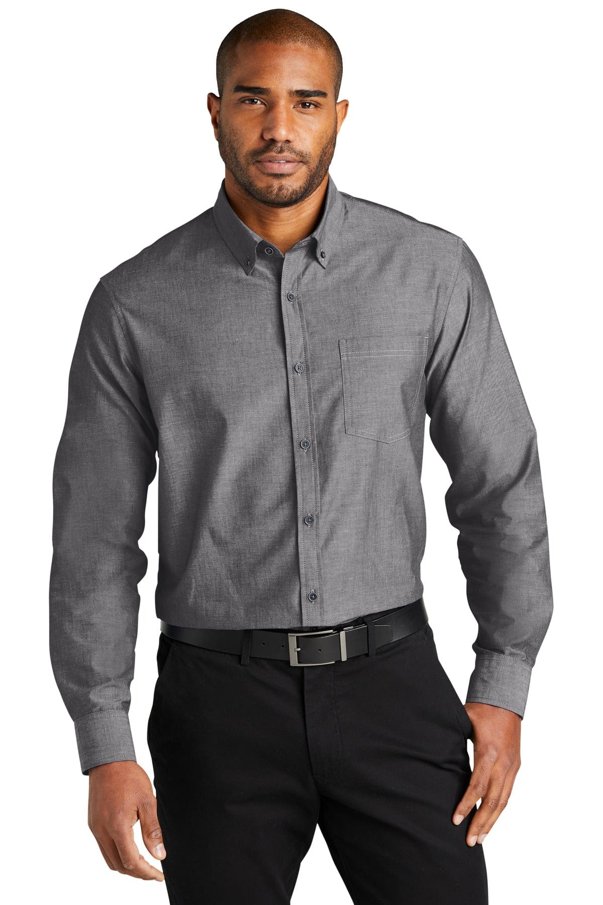 Port Authority Woven Shirts Port Authority ®  Long Sleeve Chambray Easy Care Shirt W382