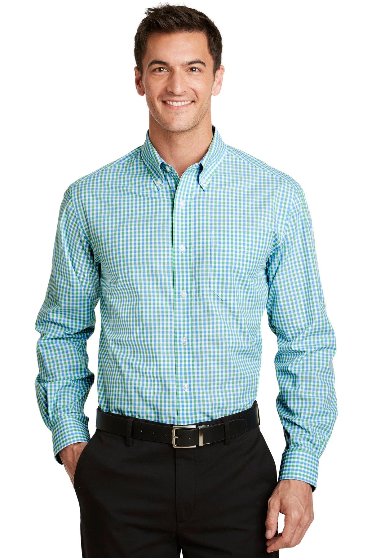 Port Authority Woven Shirts Port Authority ®  Long Sleeve Gingham Easy Care Shirt. S654