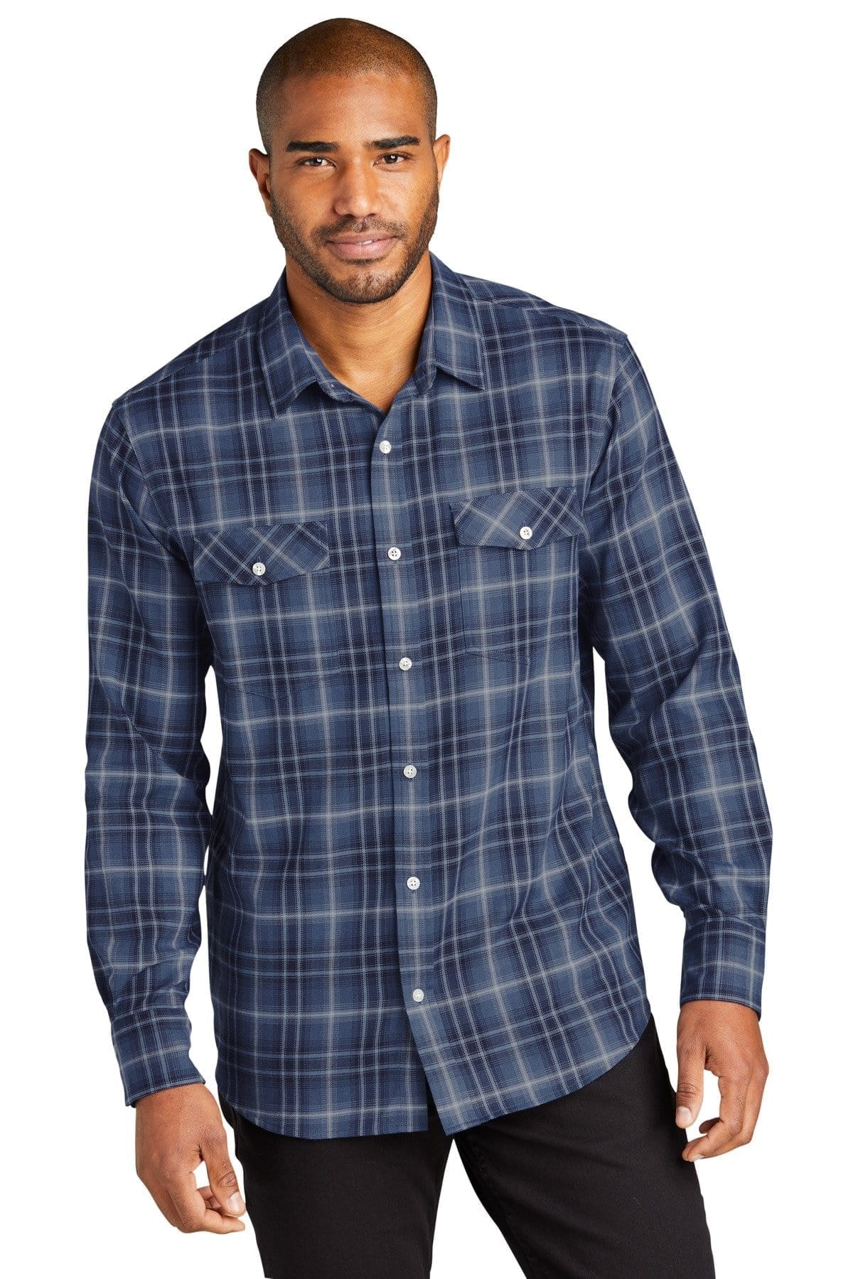 Port Authority Woven Shirts Port Authority ®  Long Sleeve Ombre Plaid Shirt W672