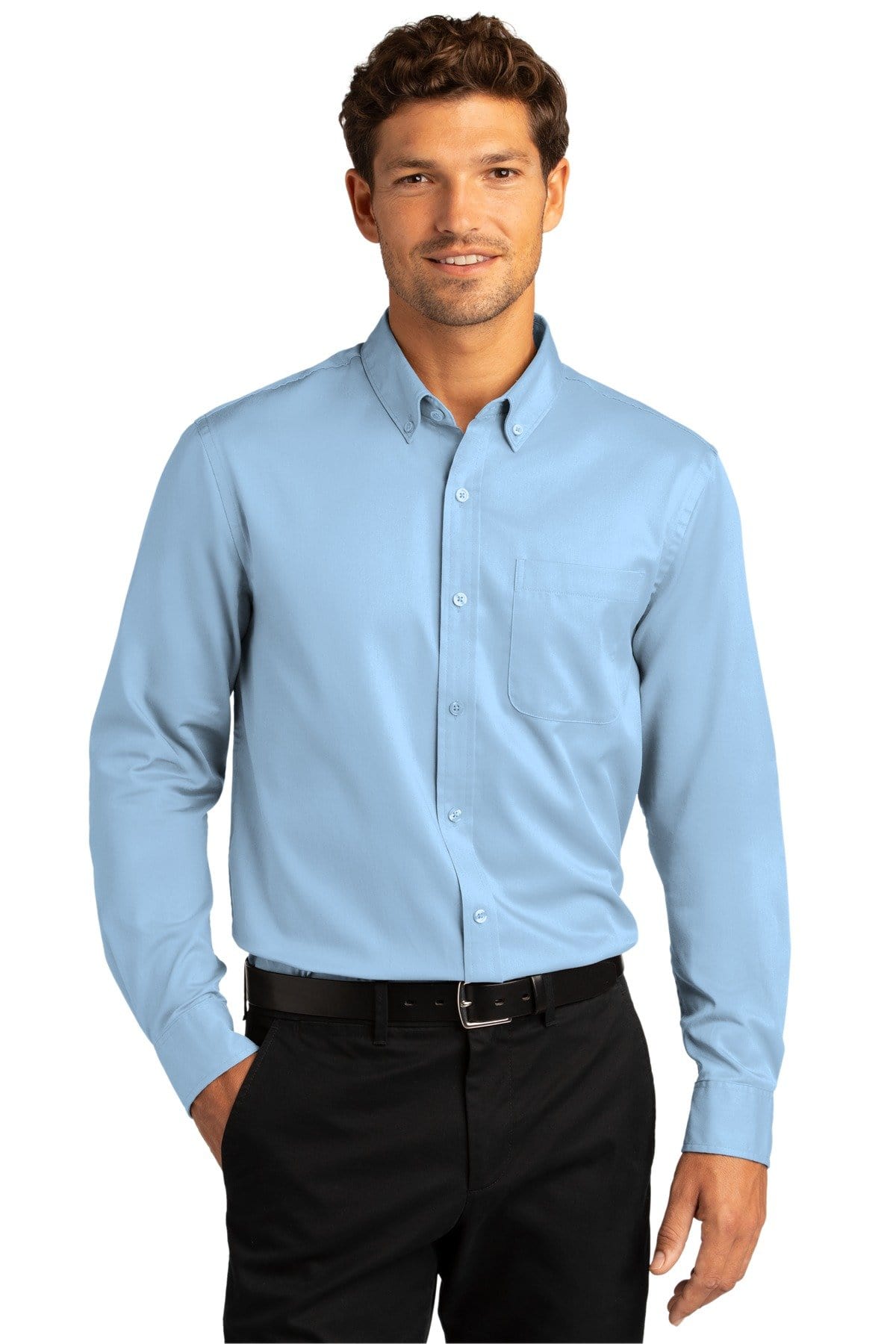 Port Authority Woven Shirts Port Authority Long Sleeve SuperPro React Twill Shirt. W808