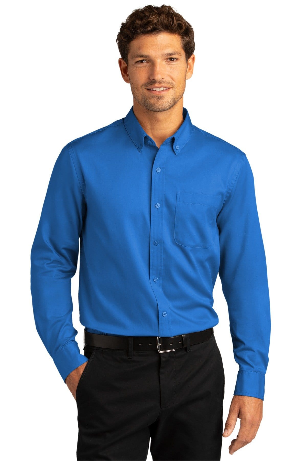 Port Authority Woven Shirts Port Authority Long Sleeve SuperPro React Twill Shirt. W808