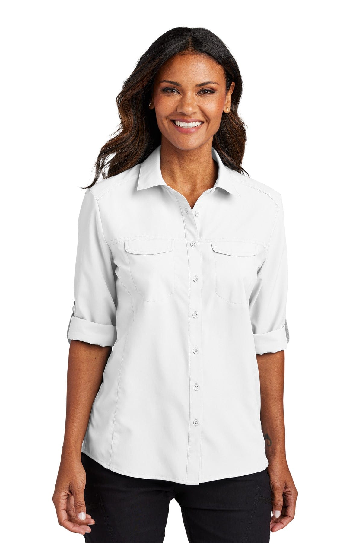 Port Authority Woven Shirts Port Authority LW960: Ladies Long Sleeve UV Daybreak Shirt