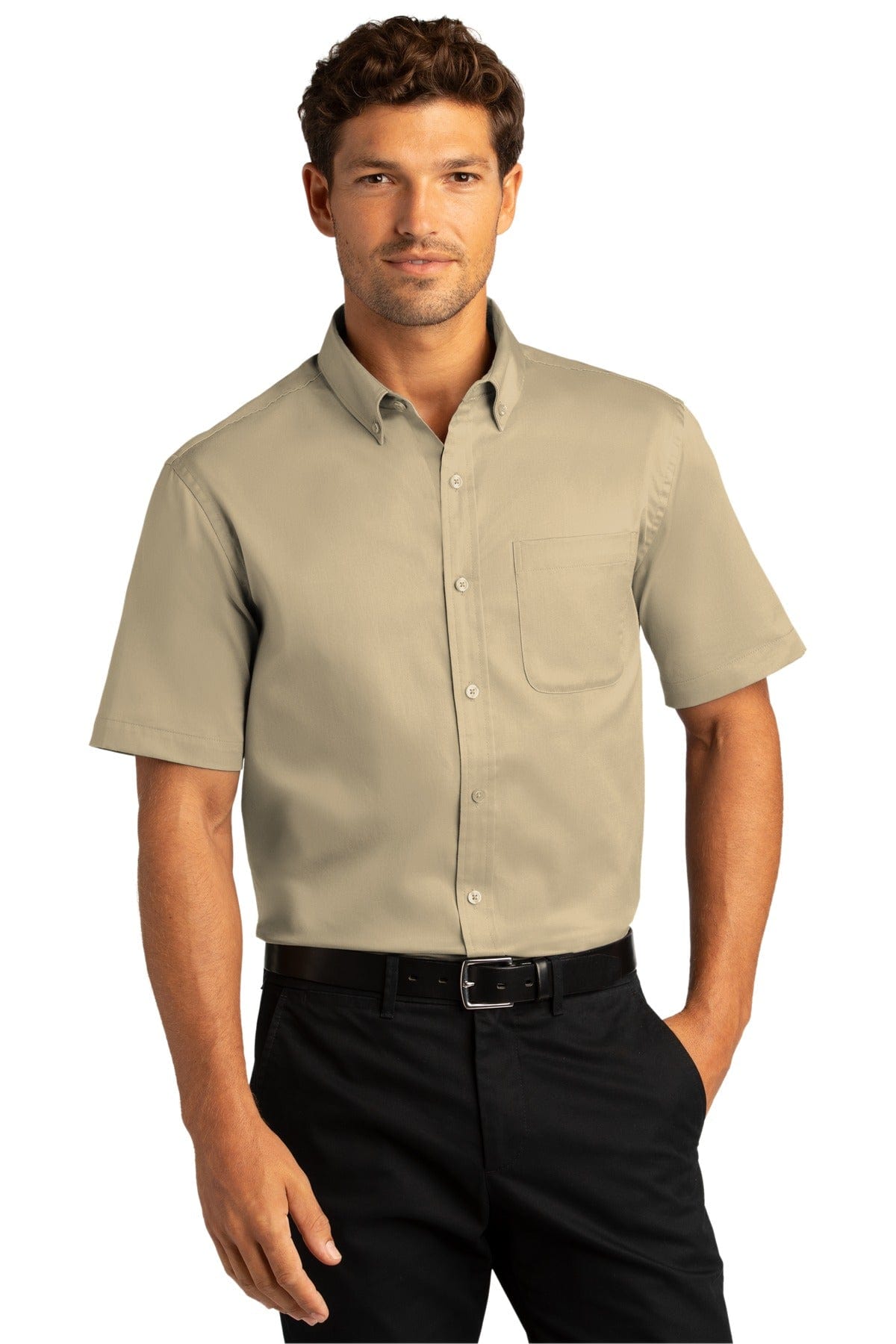Port Authority Woven Shirts Port Authority ®  Short Sleeve SuperPro React ™  Twill Shirt. W809