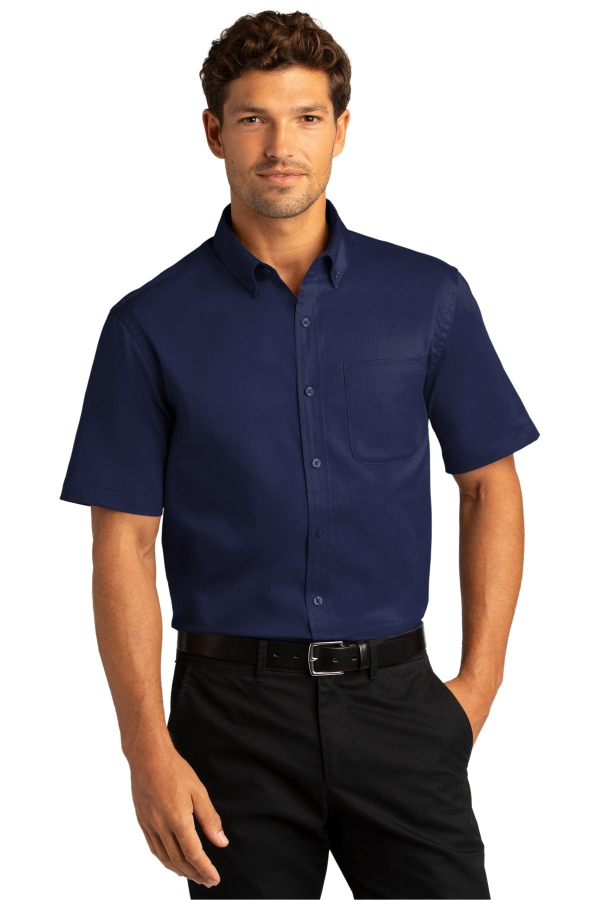 Port Authority Woven Shirts Port Authority ®  Short Sleeve SuperPro React ™  Twill Shirt. W809