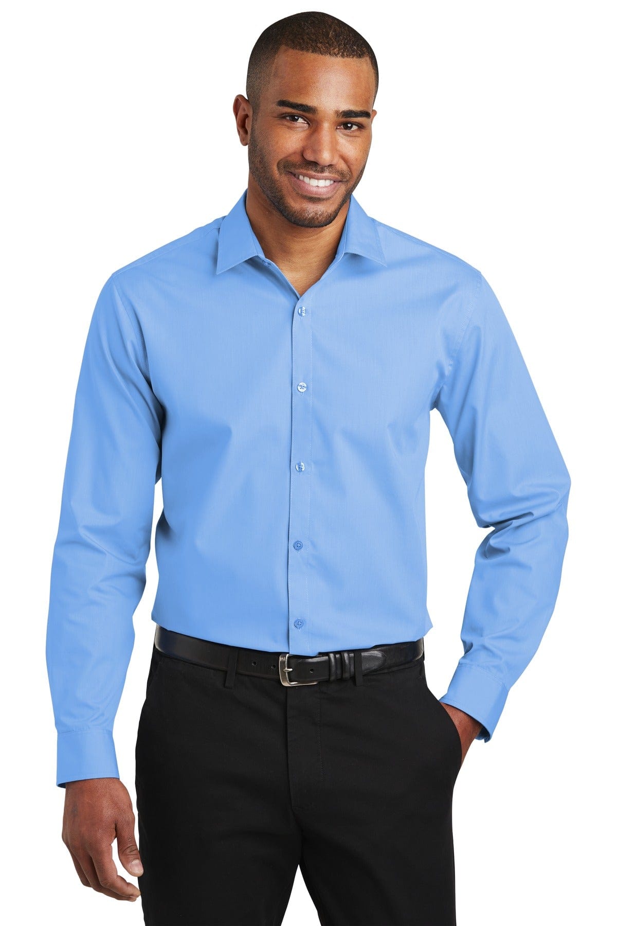 Port Authority Woven Shirts Port Authority Slim Fit Carefree Poplin Shirt. W103