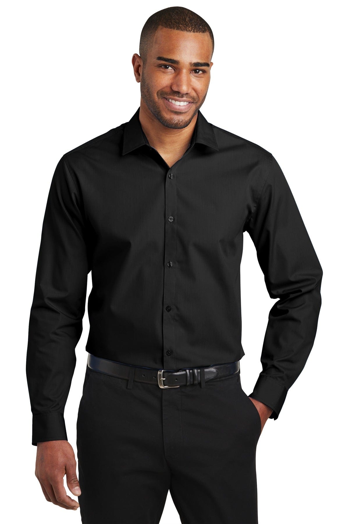 Port Authority Woven Shirts Port Authority Slim Fit Carefree Poplin Shirt. W103