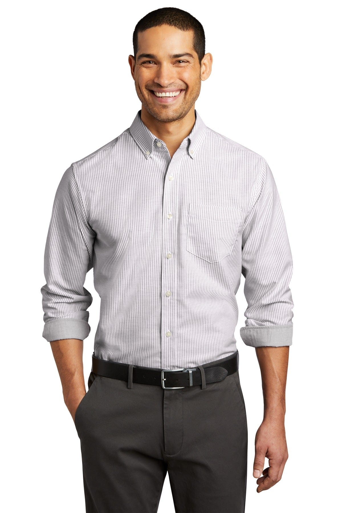 Port Authority Woven Shirts Port Authority  ®  SuperPro  ™  Oxford Stripe Shirt. W657