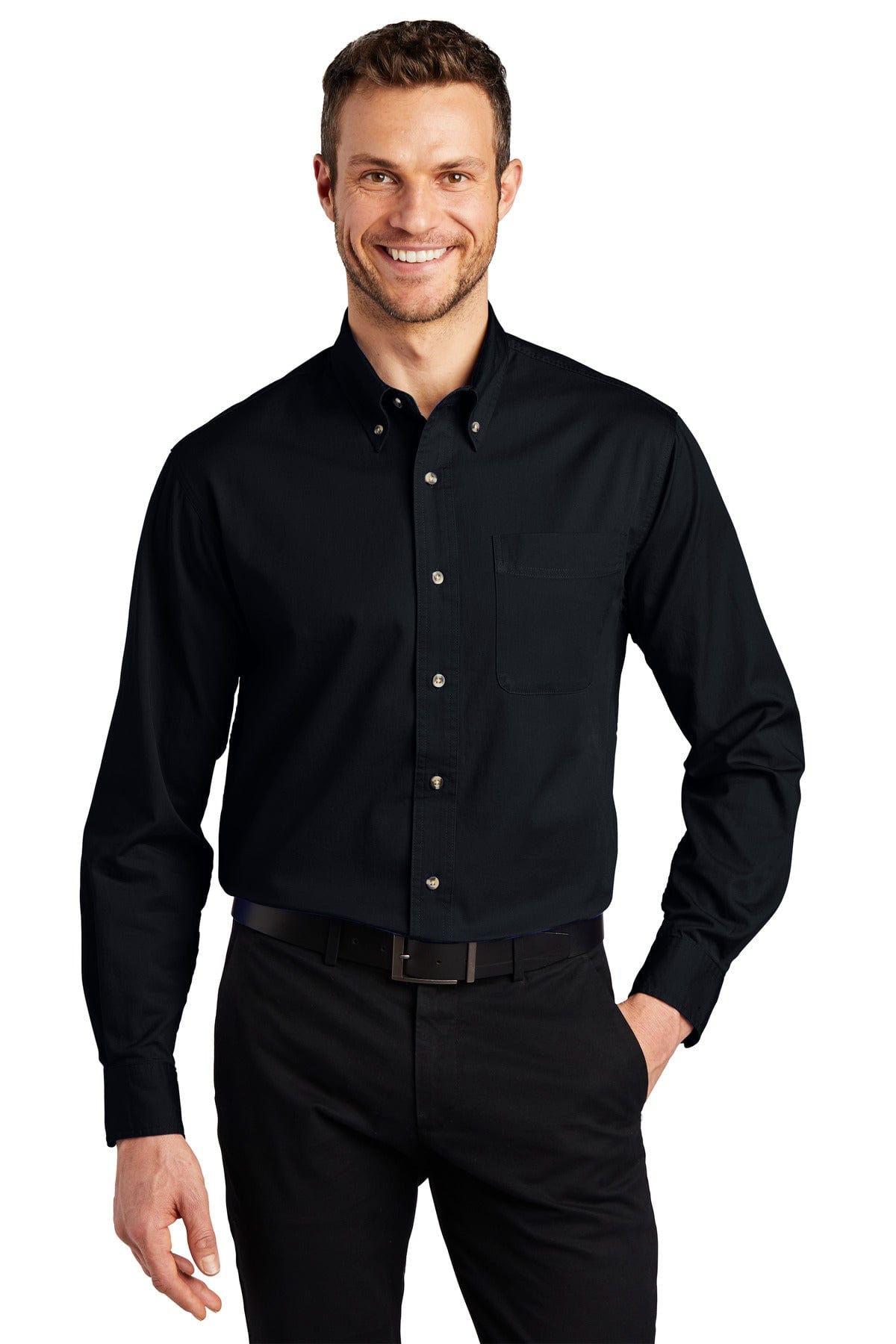 Port Authority Woven Shirts Port Authority ®  Tall Long Sleeve Twill Shirt.  TLS600T