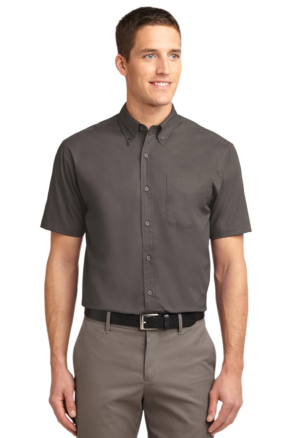 Port Authority Woven Shirts XS / Bark Port Authority ®  Short Sleeve Easy Care Shirt.  S508, Traditional Colors