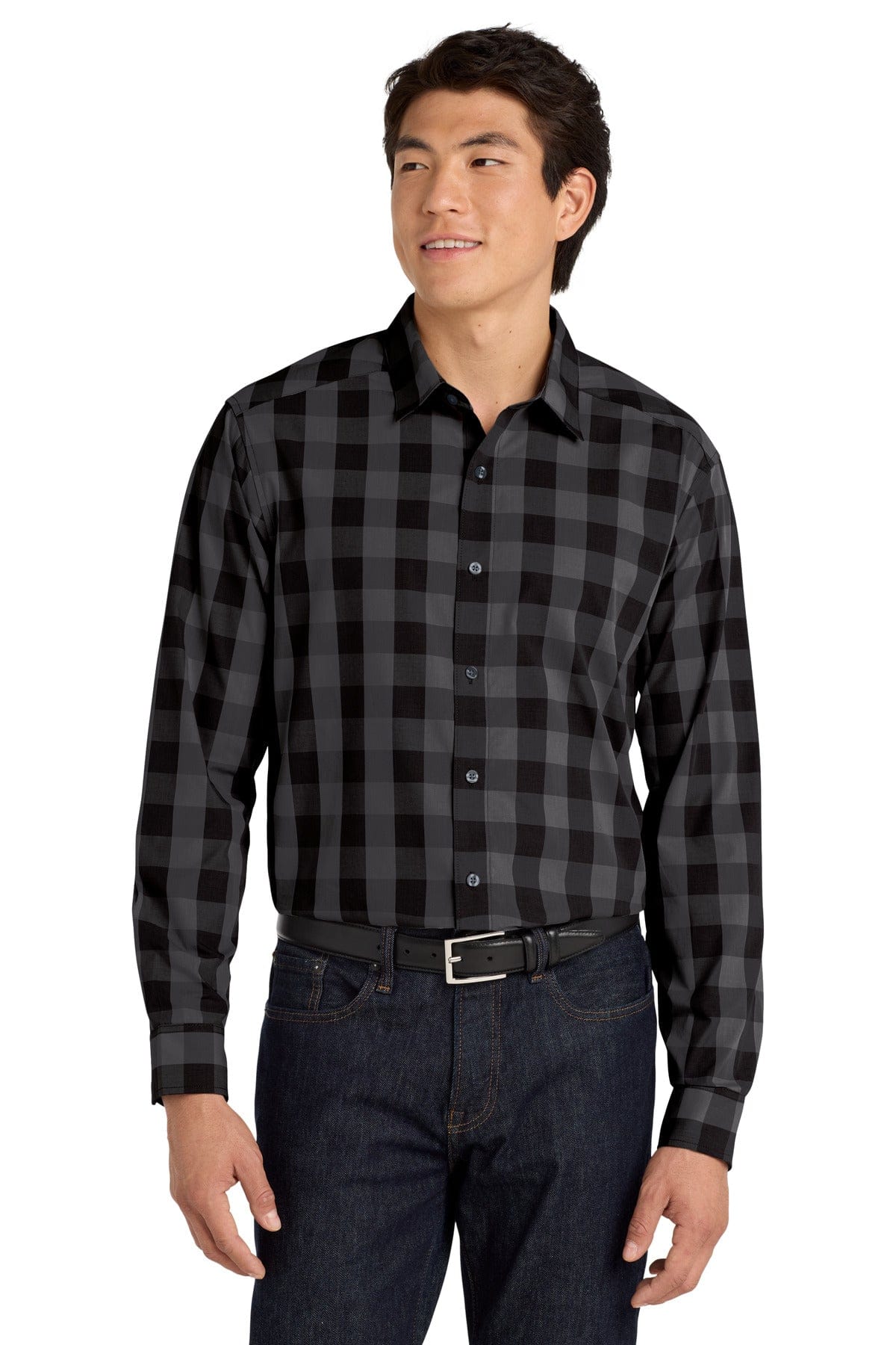 Port Authority Woven Shirts XS / Black Port Authority  ®  Everyday Plaid Shirt. W670