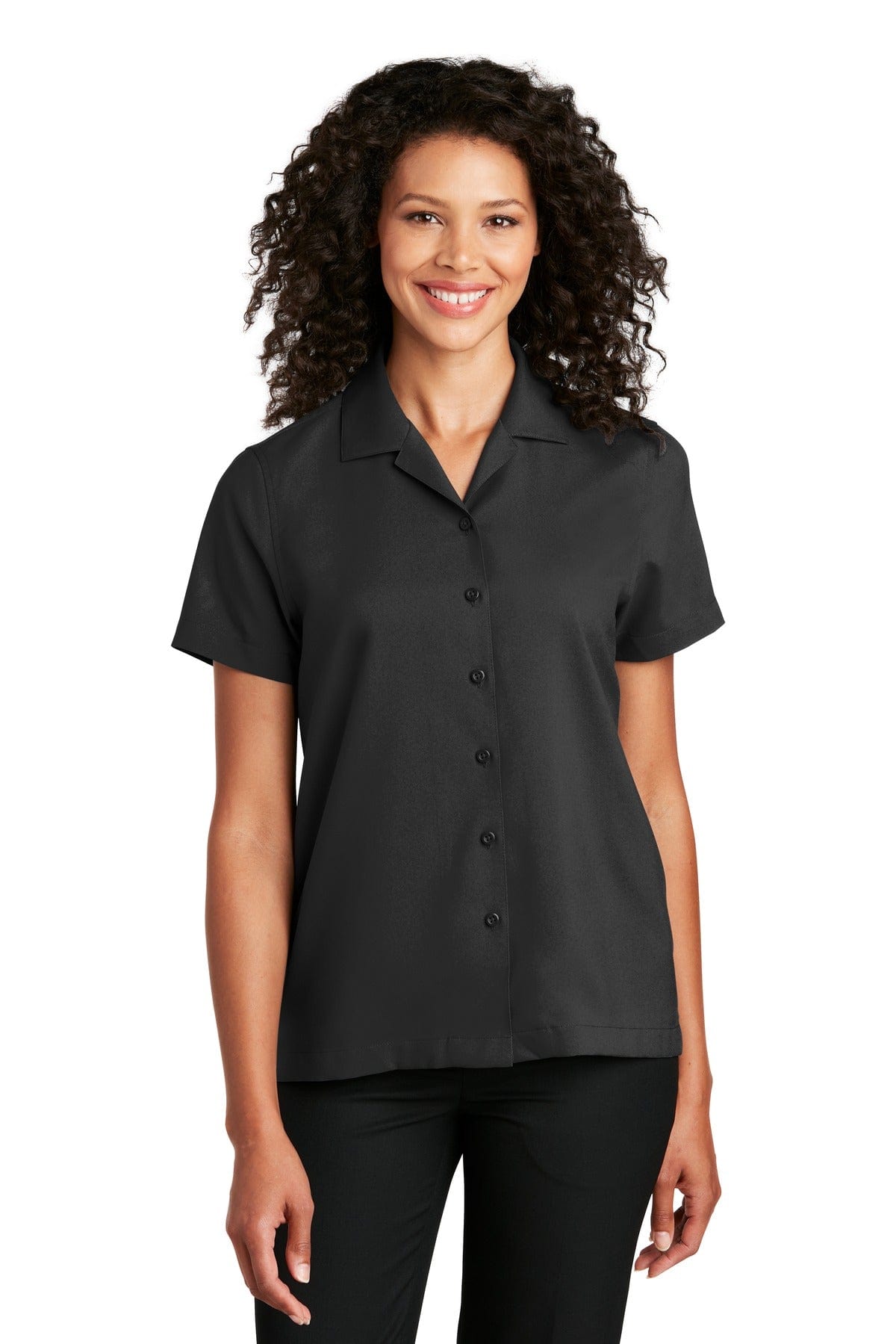 Port Authority Woven Shirts XS / Black Port Authority  ®  Ladies Short Sleeve Performance Staff Shirt LW400