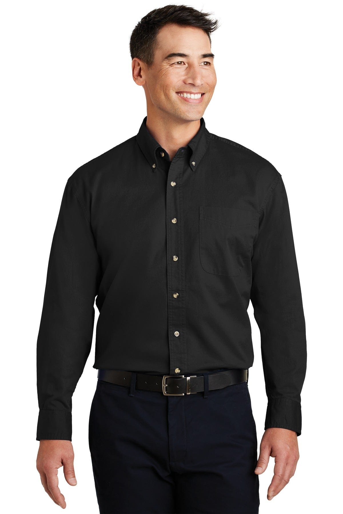 Port Authority Woven Shirts XS / Black Port Authority ®  Long Sleeve Twill Shirt.  S600T