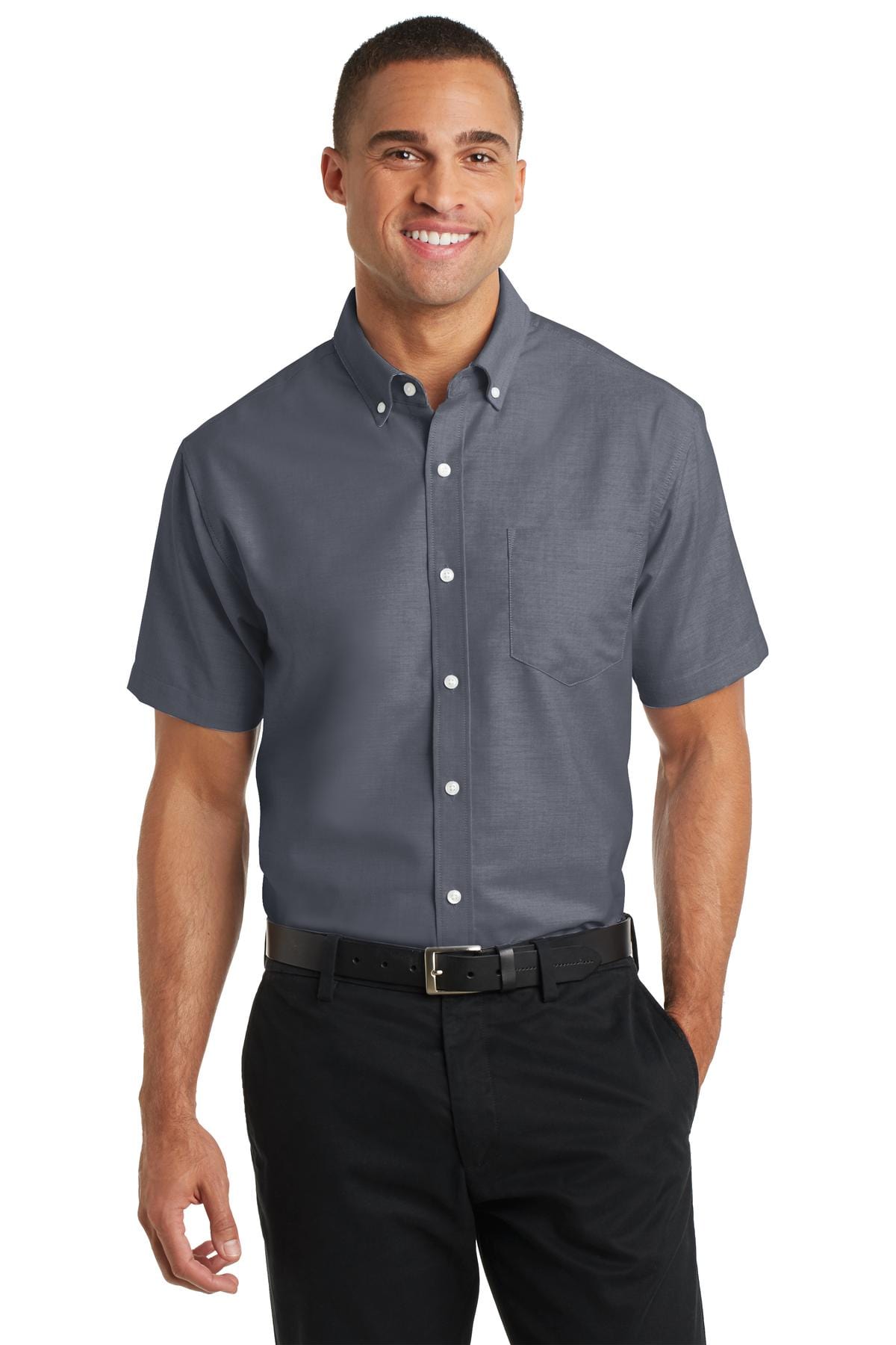 Port Authority Woven Shirts XS / Black Port Authority ®  Short Sleeve SuperPro ™  Oxford Shirt. S659