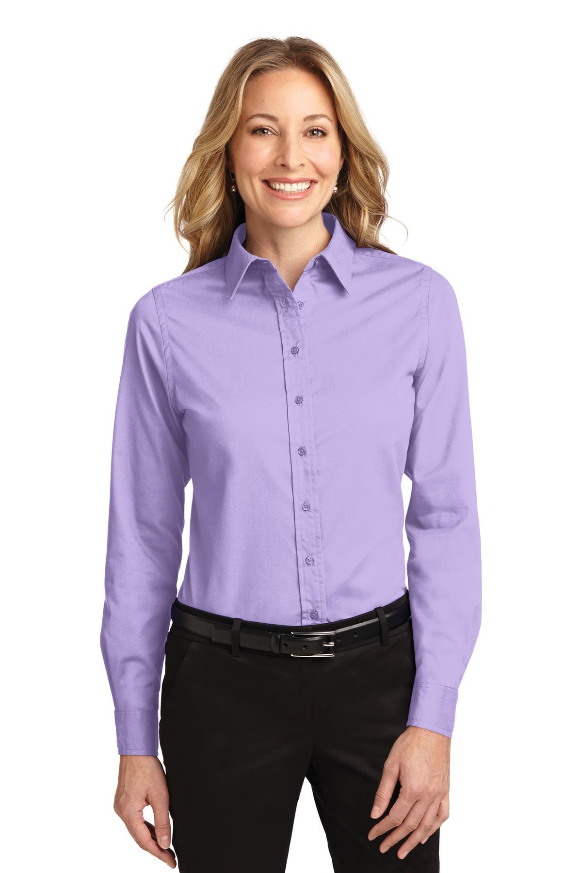 Port Authority Woven Shirts 6XL / Bright Lavender Port Authority ®  Ladies Long Sleeve Easy Care Shirt.  L608, Extended Colors