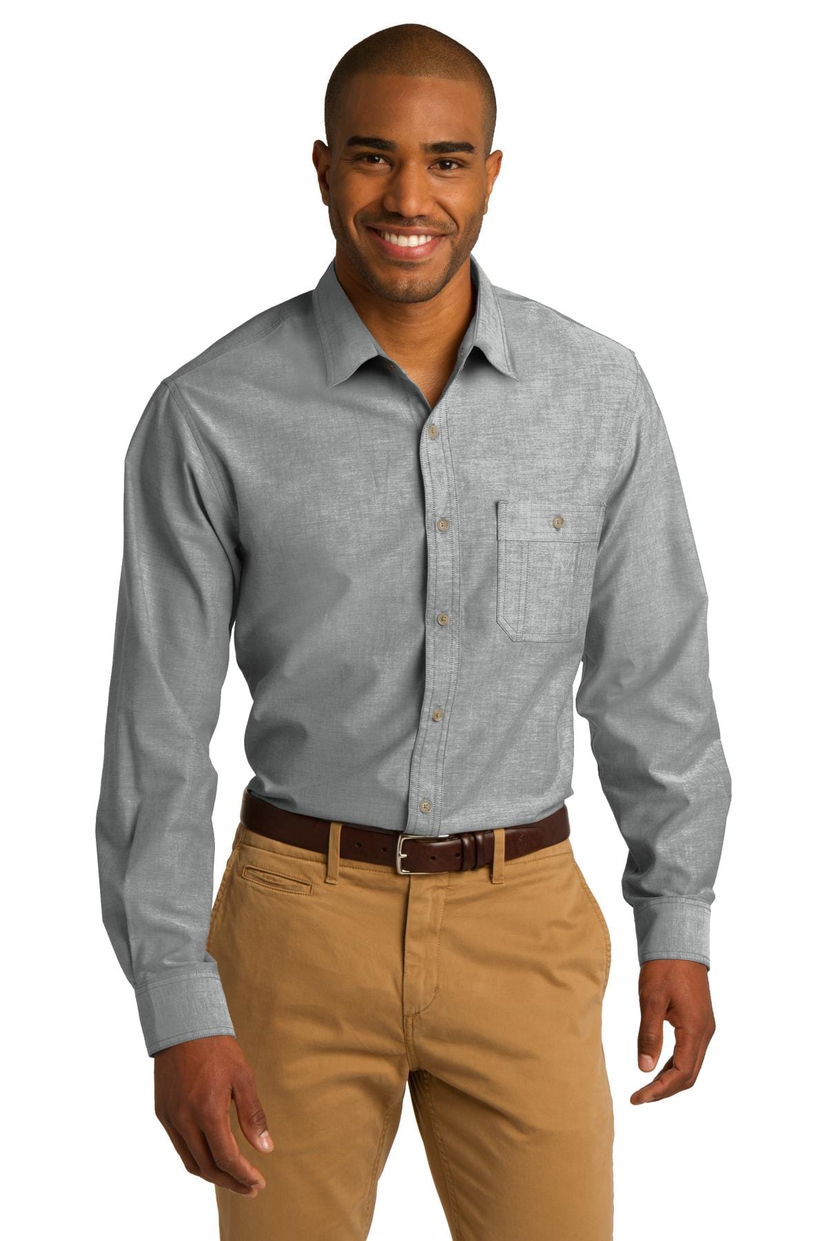 Port Authority Woven Shirts XS / Charcoal Grey DISCONTINUED  Port Authority ®  Chambray Shirt. S653