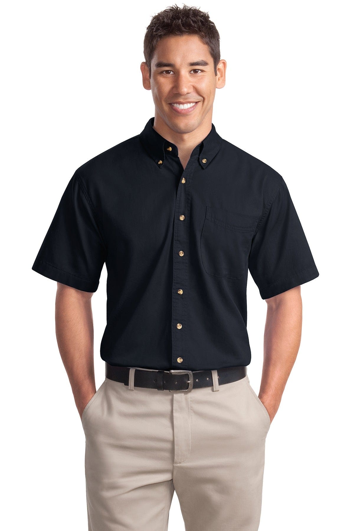 Port Authority Woven Shirts XS / Classic Navy Port Authority ®  Short Sleeve Twill Shirt. S500T