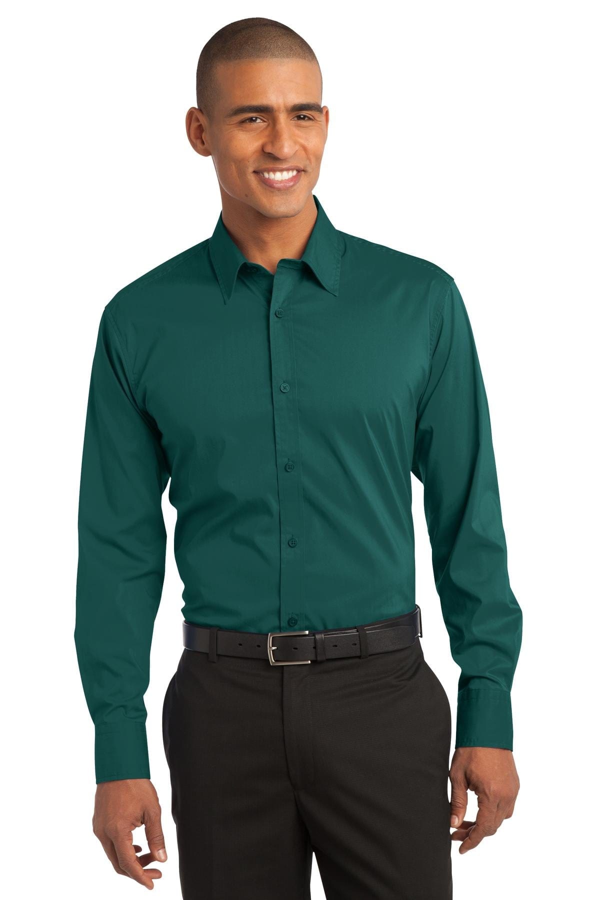 Port Authority Woven Shirts XS / Dark Teal DISCONTINUED  Port Authority ®  Stretch Poplin Shirt. S646