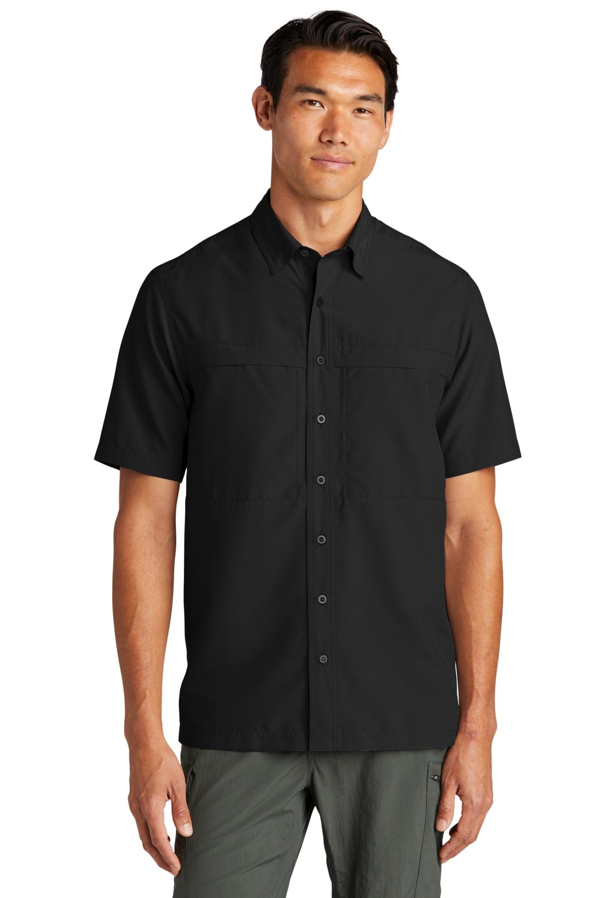 Port Authority Woven Shirts 2XL / Deep Black Port Authority W961: Short Sleeve UV Daybreak Shirt