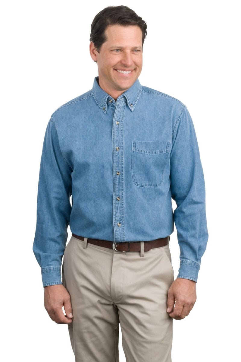 Port Authority Woven Shirts XS / Faded Denim* Port Authority ®  Long Sleeve Denim Shirt. S600