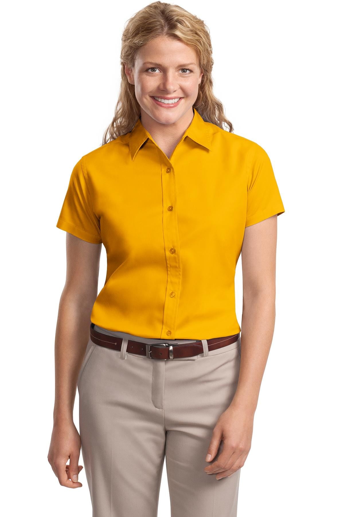 Port Authority Woven Shirts XS / Gold Port Authority ®  Ladies Short Sleeve Easy Care  Shirt.  L508