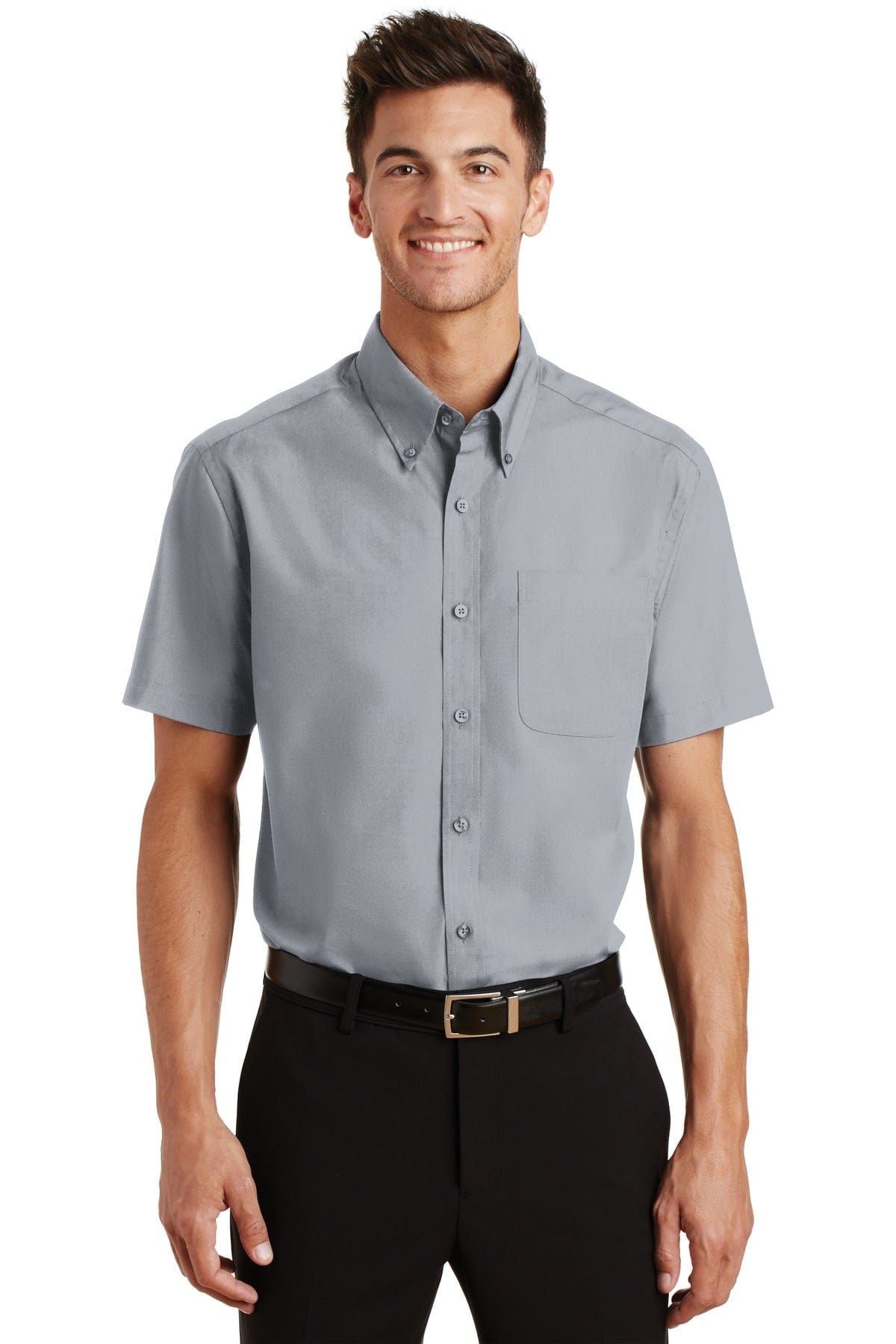 Port Authority Woven Shirts XS / Grey DISCONTINUED  Port Authority ®  Short Sleeve Value Poplin Shirt. S633