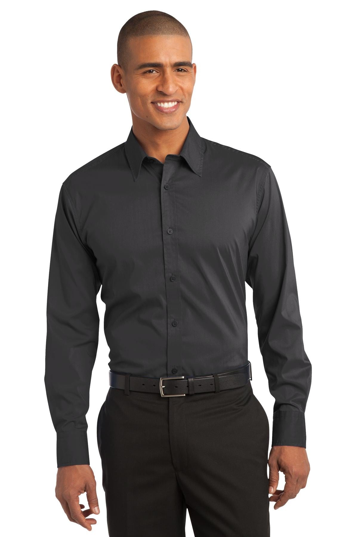 Port Authority Woven Shirts XS / Grey Smoke DISCONTINUED  Port Authority ®  Stretch Poplin Shirt. S646