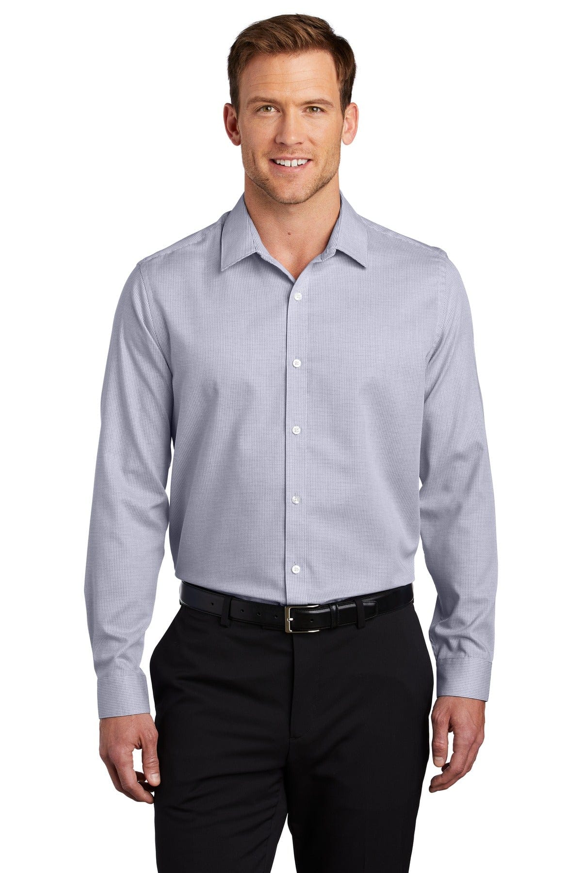 Port Authority Woven Shirts XS / Gusty Grey/ White Port Authority  ®  Pincheck Easy Care Shirt W645