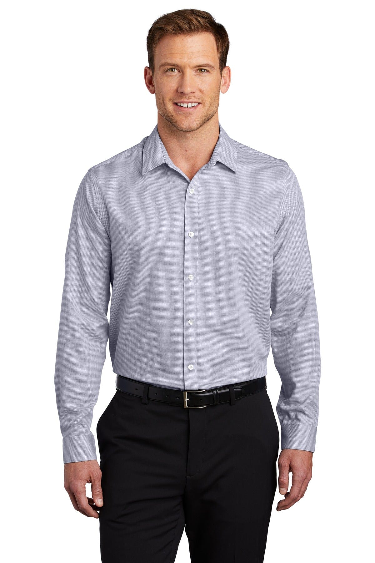 Port Authority Woven Shirts XS / Gusty Grey/ White Port Authority  ®  Pincheck Easy Care Shirt W645