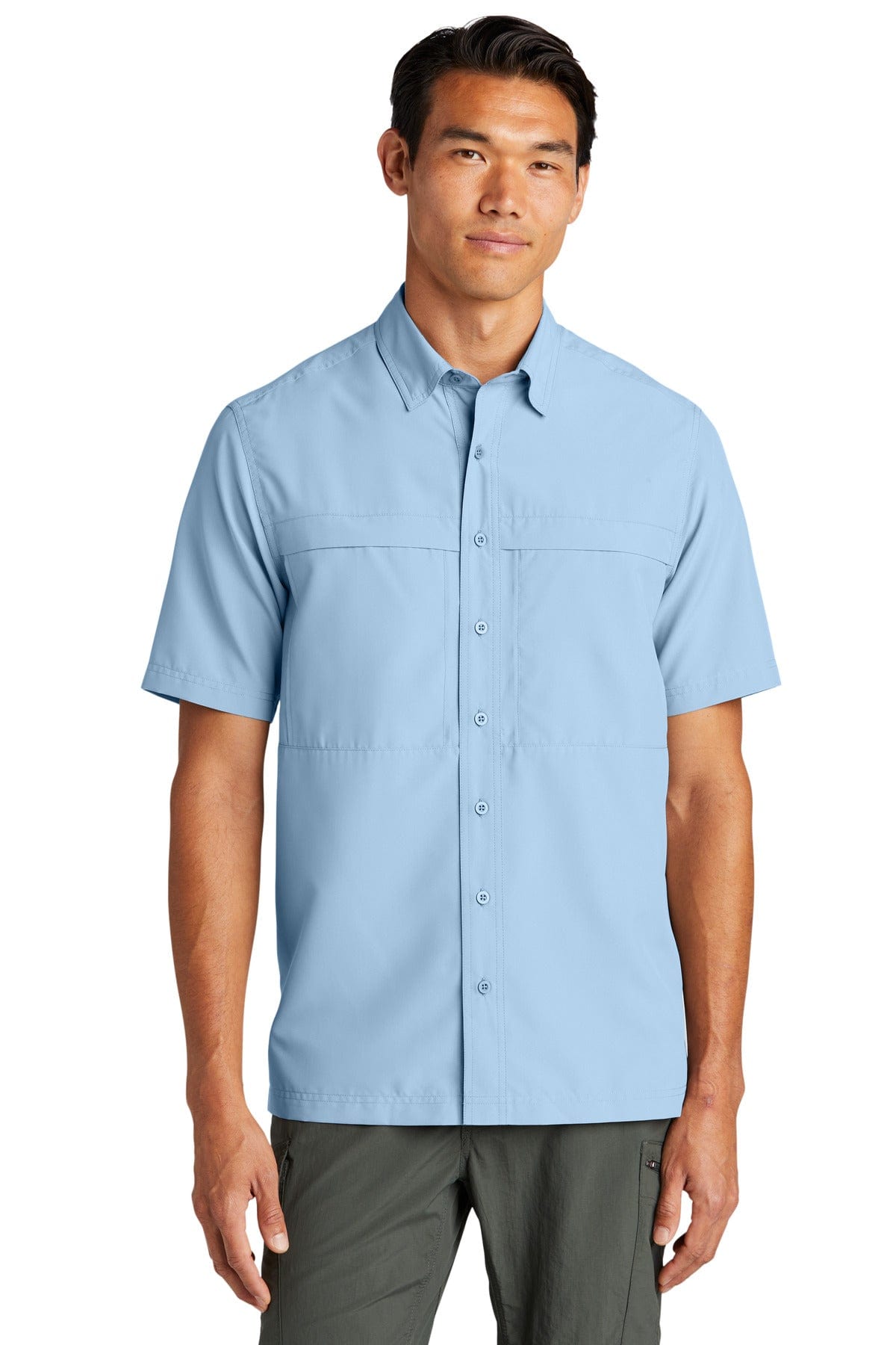 Port Authority Woven Shirts 2XL / Light Blue Port Authority W961: Short Sleeve UV Daybreak Shirt