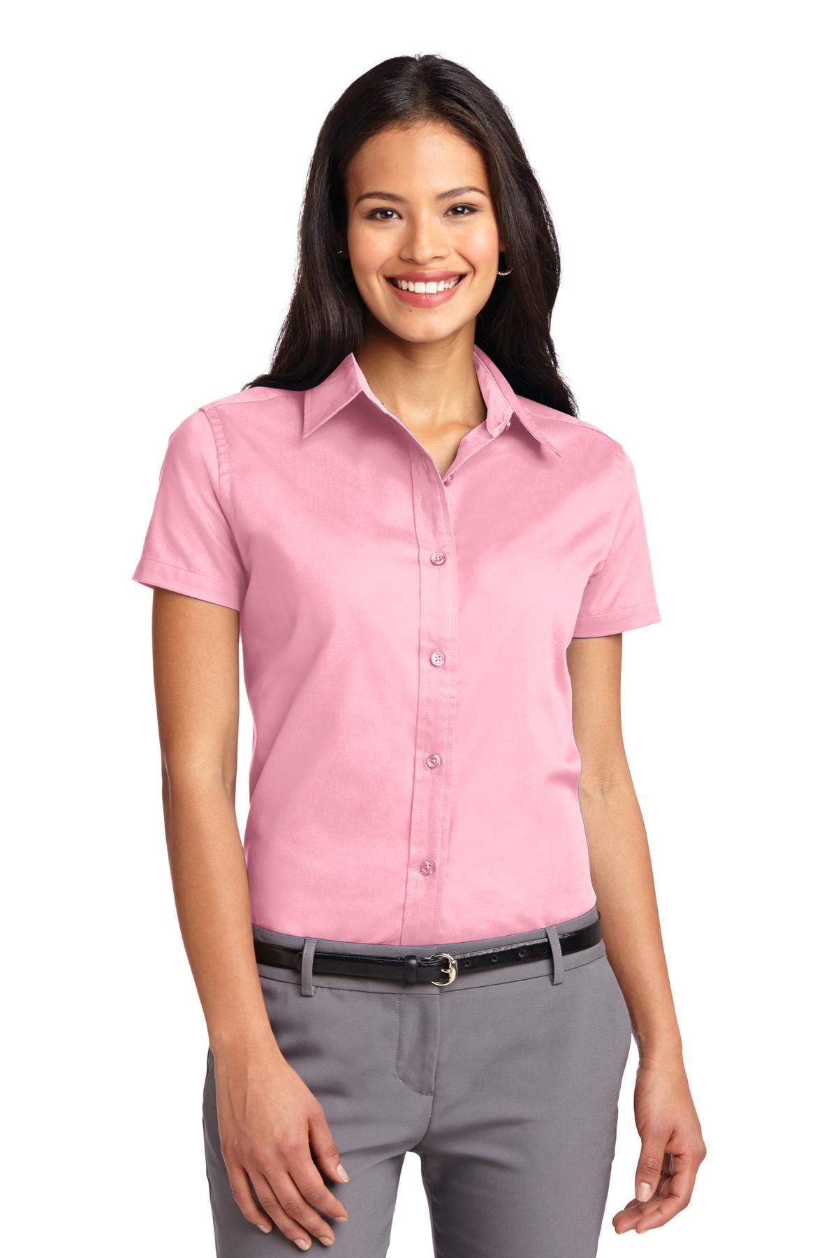 Port Authority Woven Shirts XS / Light Pink Port Authority ®  Ladies Short Sleeve Easy Care  Shirt.  L508