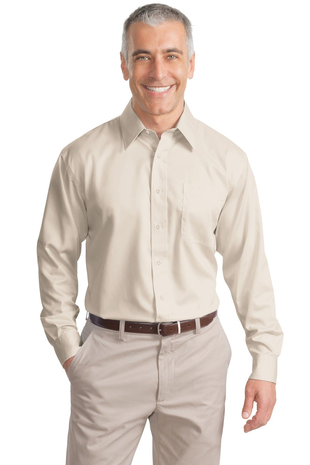 Port Authority Woven Shirts XS / Light Stone Port Authority ®  Non-Iron Twill Shirt.  S638