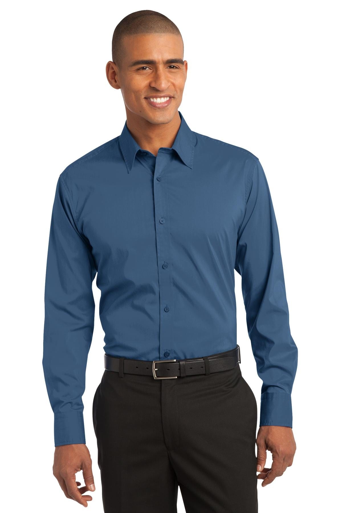 Port Authority Woven Shirts XS / Moonlight Blue DISCONTINUED  Port Authority ®  Stretch Poplin Shirt. S646