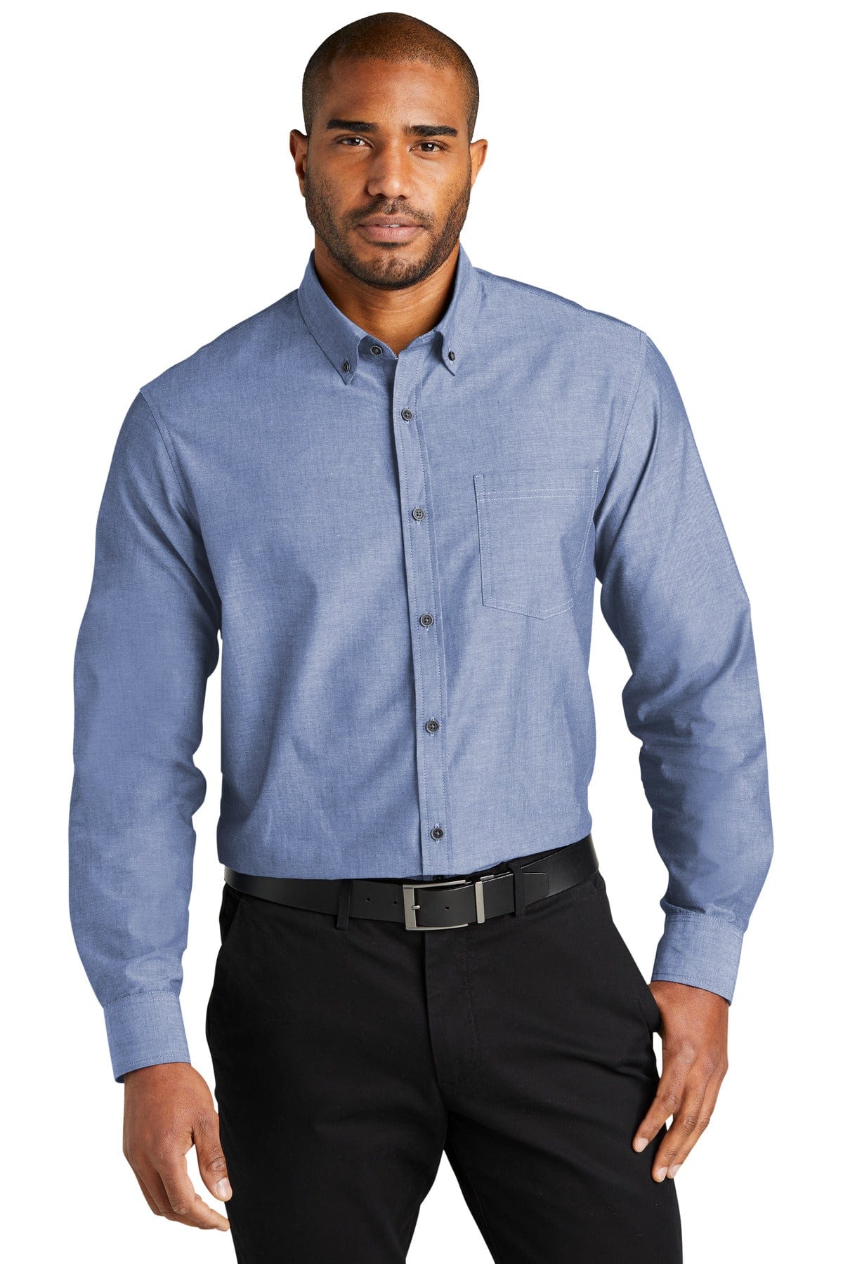 Port Authority Woven Shirts XS / Moonlight Blue Port Authority ®  Long Sleeve Chambray Easy Care Shirt W382