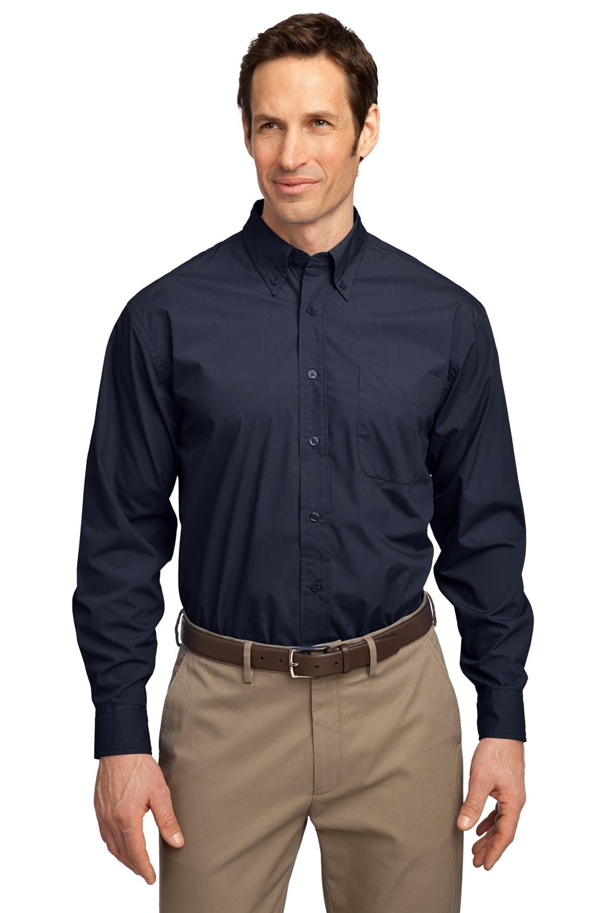 Port Authority Woven Shirts XS / Navy DISCONTINUED  Port Authority ®  Long Sleeve Easy Care, Soil Resistant Shirt.  S607