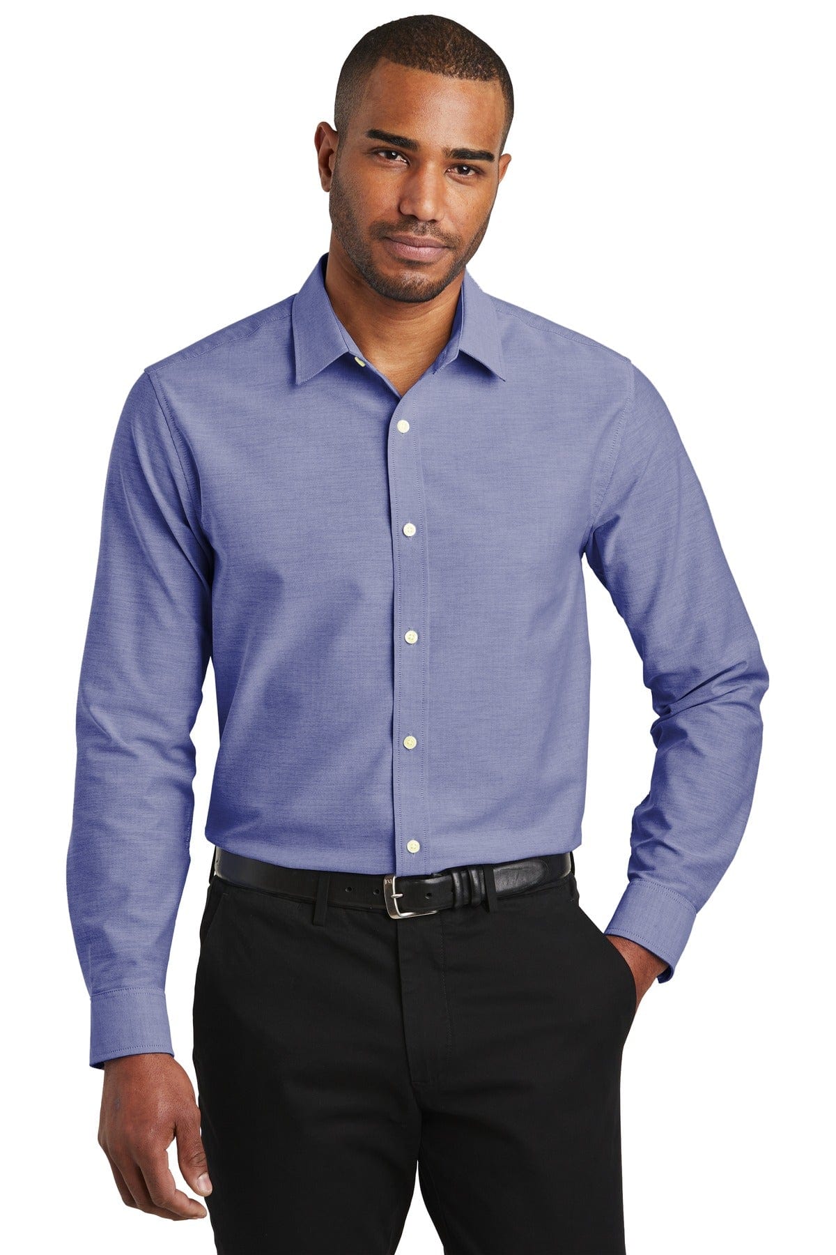 Port Authority Woven Shirts XS / Navy Port Authority  ®  Slim Fit SuperPro  ™  Oxford Shirt. S661