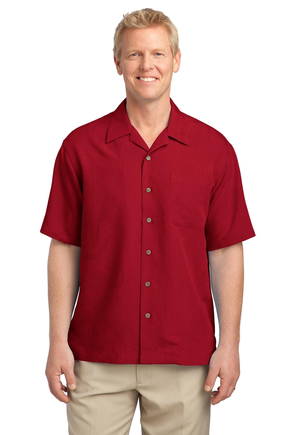 Port Authority Woven Shirts XS / Persian Red DISCONTINUED  Port Authority ®  Patterned Easy Care Camp Shirt. S536