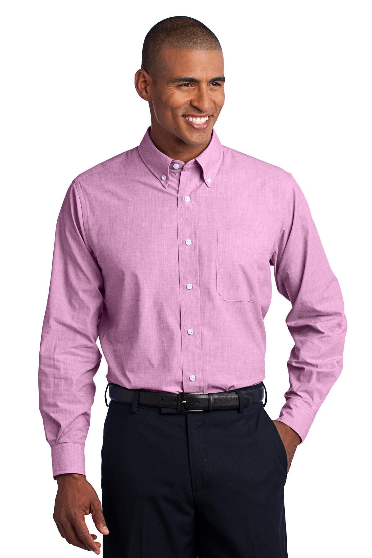 Port Authority Woven Shirts XS / Pink Orchid Port Authority ®  Crosshatch Easy Care Shirt. S640
