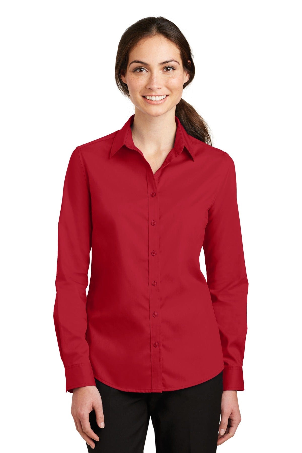 Port Authority Woven Shirts XS / Rich Red Port Authority ®  Ladies SuperPro ™  Twill Shirt. L663