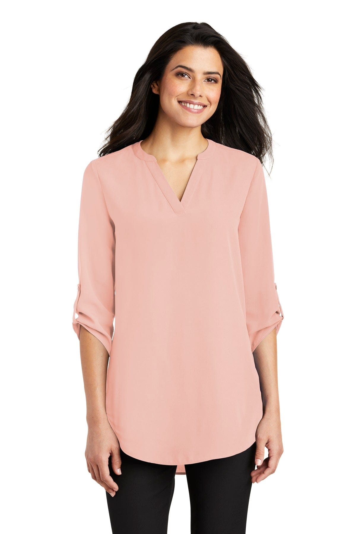 Port Authority Woven Shirts XS / Rose Quartz Port Authority ®  Ladies 3/4-Sleeve Tunic Blouse. LW701