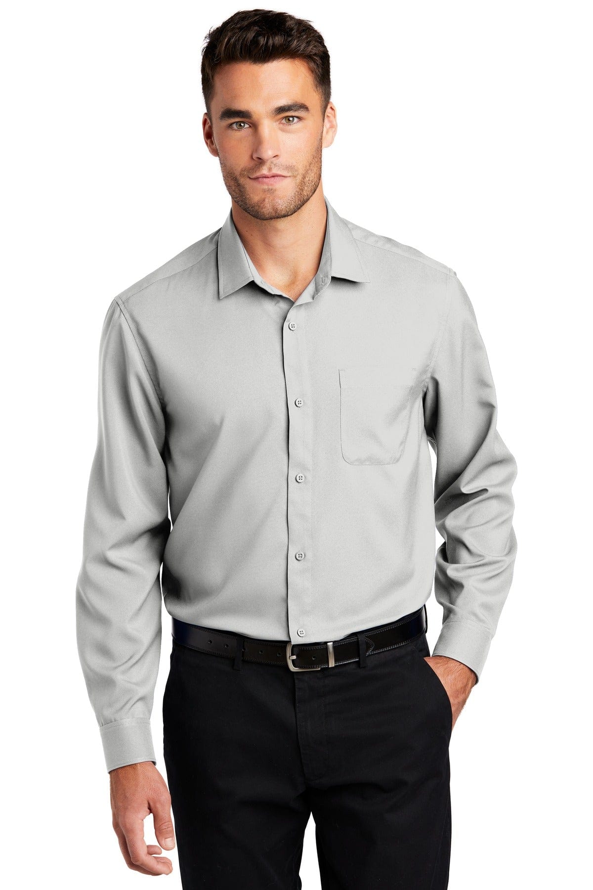Port Authority Woven Shirts XS / Silver Port Authority  ®  Long Sleeve Performance Staff Shirt W401