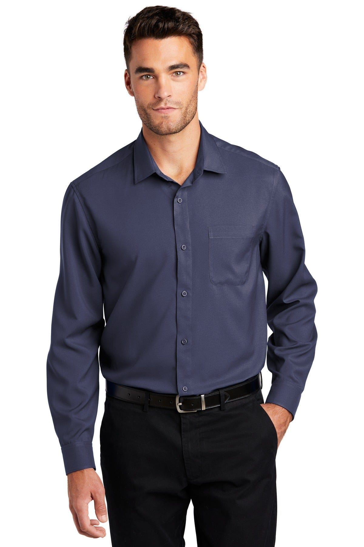 Port Authority Woven Shirts XS / True Navy Port Authority  ®  Long Sleeve Performance Staff Shirt W401