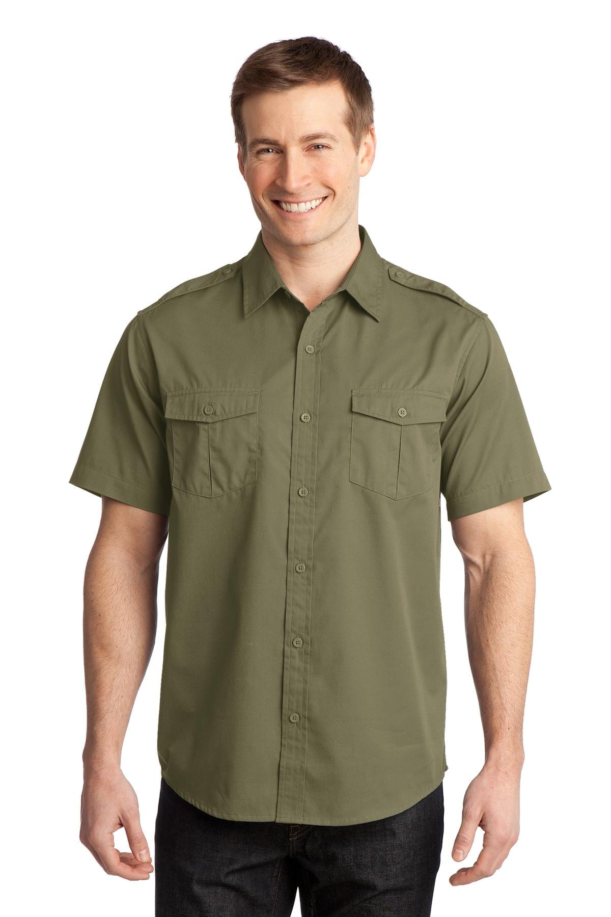 Port Authority Woven Shirts 3XL / Vintage Khaki DISCONTINUED  Port Authority ®  Stain-Release Short Sleeve Twill Shirt. S648