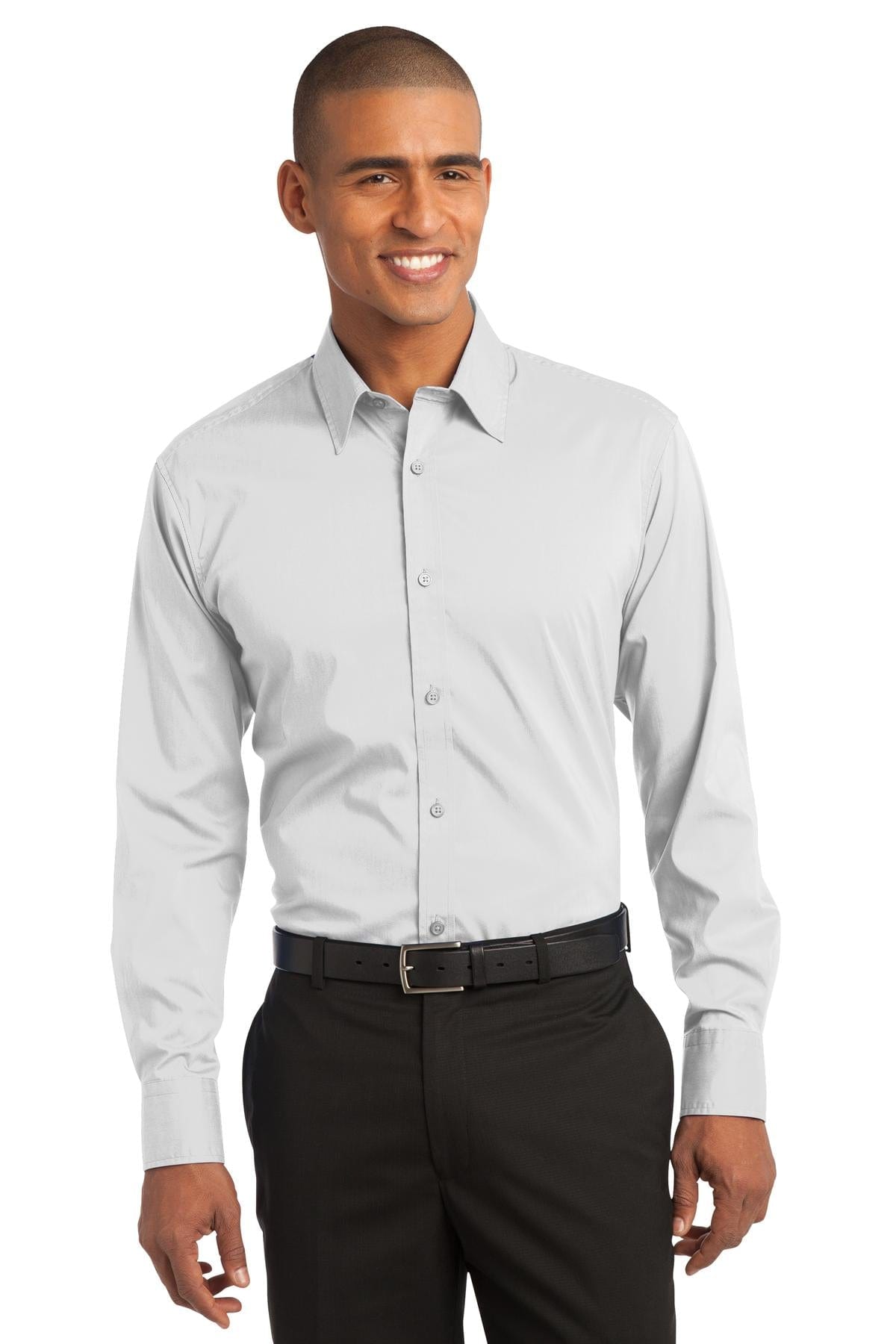 Port Authority Woven Shirts XS / White DISCONTINUED  Port Authority ®  Stretch Poplin Shirt. S646