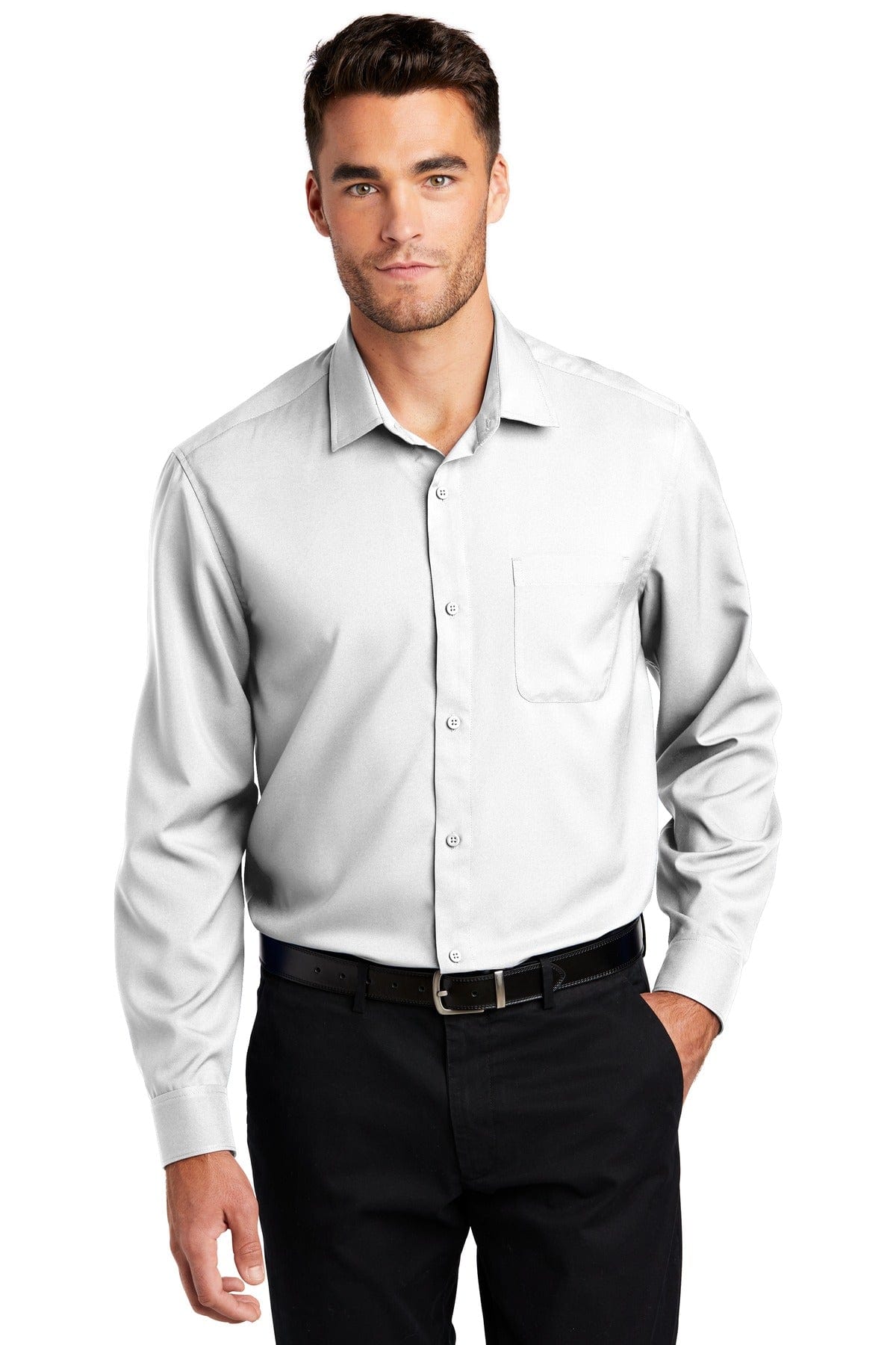 Port Authority Woven Shirts XS / White Port Authority  ®  Long Sleeve Performance Staff Shirt W401